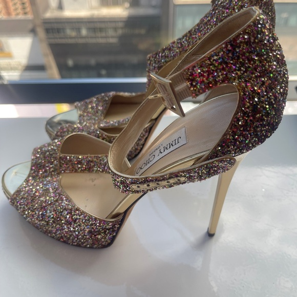 Jimmy choo colored sparkly shoes - Picture 1 of 6